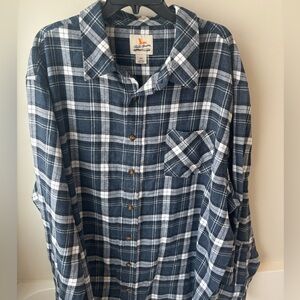 Field & Stream  Men's blue black
plaid lightweight flannel size 4XL EUC